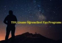 TUG Astronomi ve Uzay Bilimleri Lisans Öğrencileri Yaz Programı