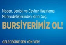 Maden, Jeoloji ve/veya Cevher Hazırlama Mühendisliği Bölümlerini Seç Bursu Al bursiyer