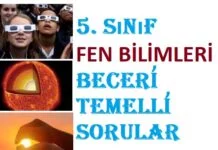 Fen Beceri Temelli Sorular