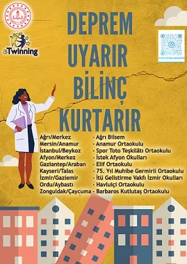 Deprem Uyarır Bilinç Kurtarır Projesi 1 e twinning projesi