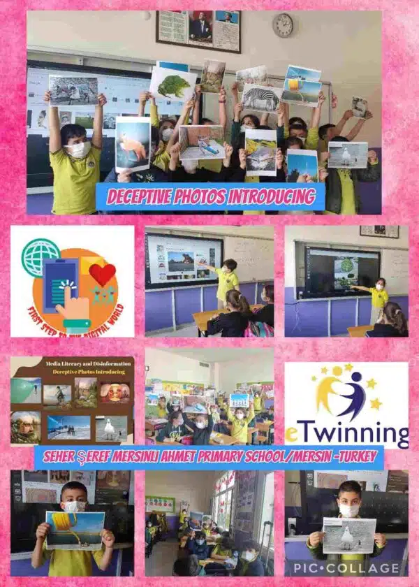 First Step to THE Digital World eTwinning projesi öğrencileri gözü yanıltan photoshop ve ilizyon resimleri yorumladılar.