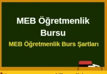 MEB Öğretmenlik Bursu