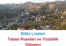 Bitlis Liseleri Taban Puanları 2024 1. Tercih LGS MEB Bitlis Liseleri