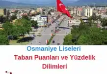 Osmaniye Liseleri Taban Puanları 2024 1. Tercih LGS MEB Osmaniye Liseleri