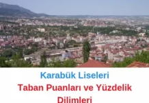 Karabük Liseleri Taban Puanları 2024 1. Tercih LGS MEB Karabük Liseleri