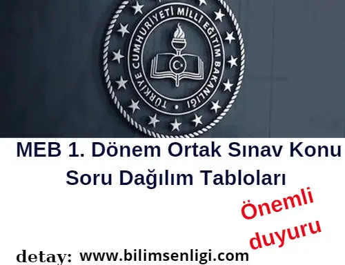 MEB Ortak Sınav