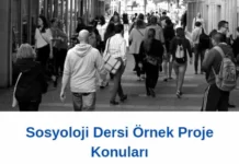 Sosyoloji Proje Konuları