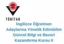 TÜBİTAK 2237 İngilizce Öğretmen