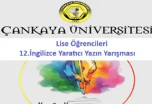 Lise Öğrencileri 12.İngilizce Yaratıcı Yazın Yarışması Lise Öğrencileri
