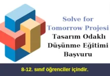 8-12. Sınıf Öğrencileri için Tasarım Odaklı Düşünme Eğitimi Çevrimiçi Tasarım Odaklı Düşünme