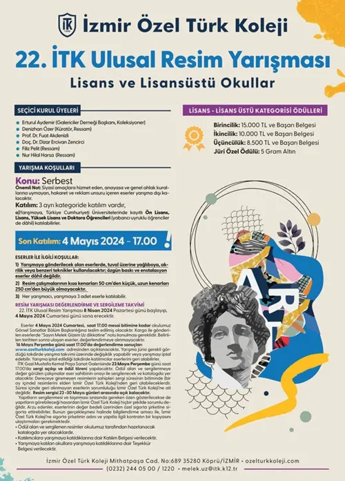 22. İTK Bahattin Tatış Ulusal Resim Yarışması 2 resim yarışması