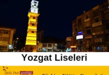 Yozgat Liseleri Taban Puanları 1. Tercih 2024 LGS MEB Yozgat Liseleri