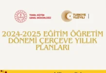 MEB 2024-2025 Çerçeve Yıllık Planları Çerçeve Yıllık Planları