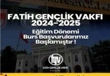 Fatih Gençlik Vakfı bursu