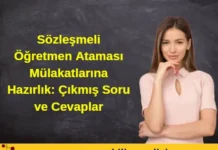 2024 Sözleşmeli Öğretmen Ataması Mülakatlarına Hazırlık: Çıkmış Soru ve Cevaplar Sözleşmeli Öğretmen