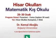 Hisar Okulları’ndan Lise Öğrencilerine Özel “Matematik Kış Okulu – Veri Bilimine Giriş” Programı Matematik Kış Okulu