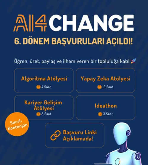 AI4Change: Yapay Zeka ile Dönüşüm Başlıyor! (6. Dönem) 1 Yapay Zeka