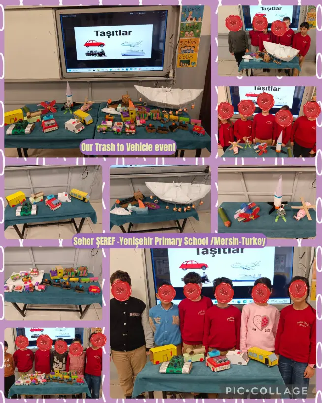 I Learn Life Skills Through STEAM eTwinning Projesi Kapsamında “Atıktan Taşıta” Etkinliği 1 Proje kapsamında gerçekleştirdiğimiz “Atıktan Taşıta” etkinliğinde öğrencilerimiz atık malzemelerden maket taşıtlar tasarladı. Çalışma ile geri dönüşüm ve sürdürülebilirlik bilinci, güvenli yaşam farkındalığı, geometrik cisimleri kullanma ve tasarım becerileri kazandırıldı.