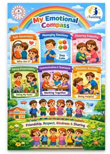 Minik Kalplerin Yol Göstericisi "Duygu Pusulam" eTwinning Projesi Başarıyla Tamamlandı 1 Duygu Pusulam