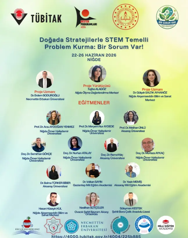 "Doğada Stratejilerle STEM Temelli Problem Kurma: Bir Sorum Var!" Projesi Katılımcı Başvuruları Alınmaya Başladı 1 STEM