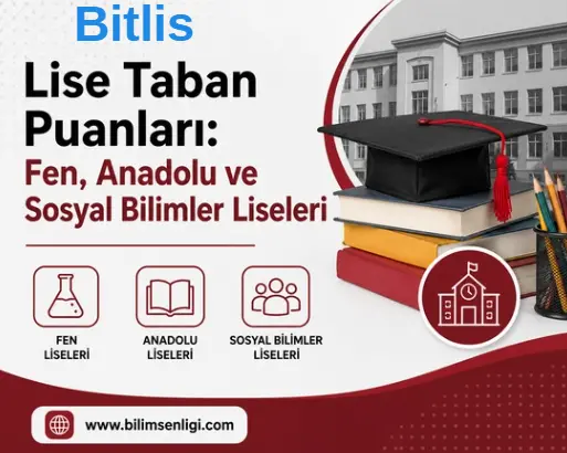2026 LGS Bitlis Lise Taban Puanları: Fen, Anadolu ve Sosyal Bilimler Liseleri 1 Bitlis Lise Taban Puanları