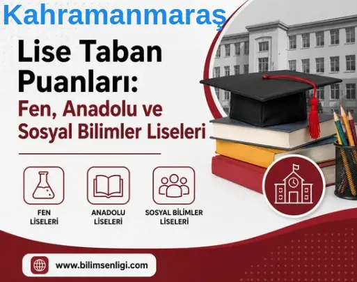 2026 LGS Kahramanmaraş Lise Taban Puanları: Fen, Anadolu ve Sosyal Bilimler Liseleri 1 Kahramanmaraş Lise Taban Puanları