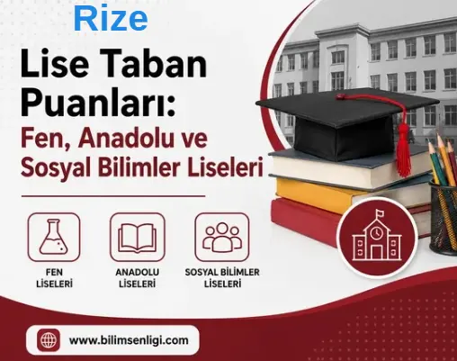 2026 LGS Rize Lise Taban Puanları: Fen, Anadolu ve Sosyal Bilimler Liseleri 1 Rize Lise Taban Puanları