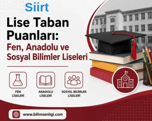 2026 LGS Siirt Lise Taban Puanları: Fen, Anadolu ve Sosyal Bilimler Liseleri 1 Siirt Lise Taban Puanları