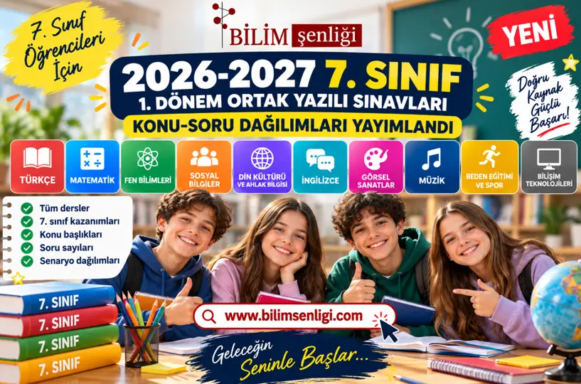 7.sınıf ortak yazılı sınavları