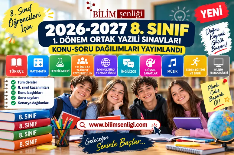 8.sınıf ortak yazılı sınavları