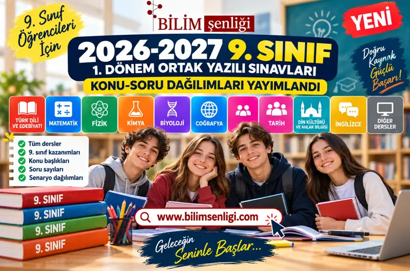 9.sınıf ortak yazılı sınavları