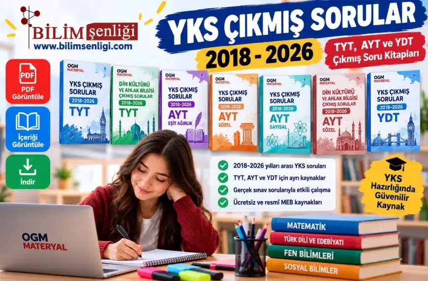 YKS Çıkmış Sorular PDF: 2018-2026 TYT, AYT ve YDT Soruları 1 YKS Çıkmış Sorular PDF